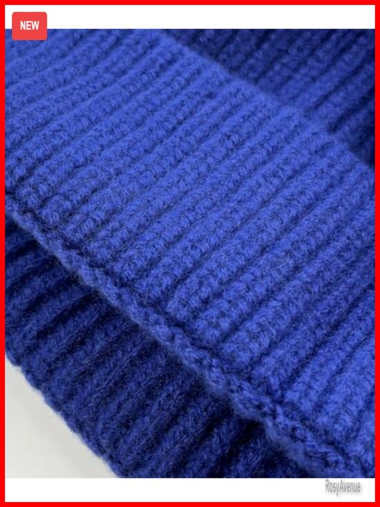 100% Merino Wool Ribbed Knit Beanie Cap, Warm Winter Hat Unisex